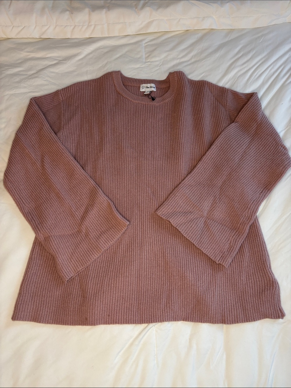 The Drop Women's Scoop Neck Ribbed Sweater - Dusty Rose | NWOT | super soft